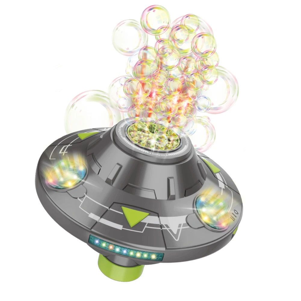 UFO Colorful Flying Disc Fully Automatic Electric Sound and Light Rotating Obstacle Avoidance Space Bubble Machine view 6