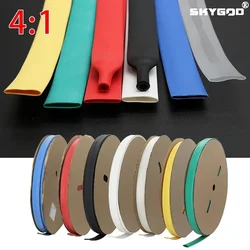 1~20m 4:1 Heat Shrink Tube with Glue Dual Wall 4 6 8 12 16 20 24 32 40 52mm Adhesive Lined Sleeve Wrap For Data Cable Repair