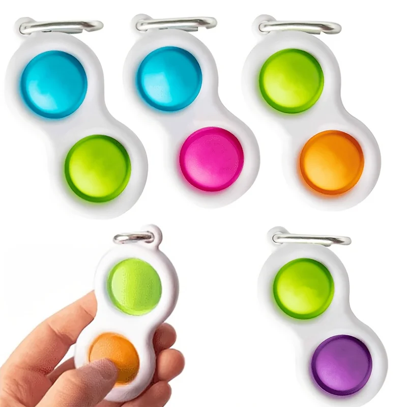 Popping Fidget Keychains, Portable Stress Relief Keyring, Sensory Gadget for Relief, Travel, Office, and Everyday Use