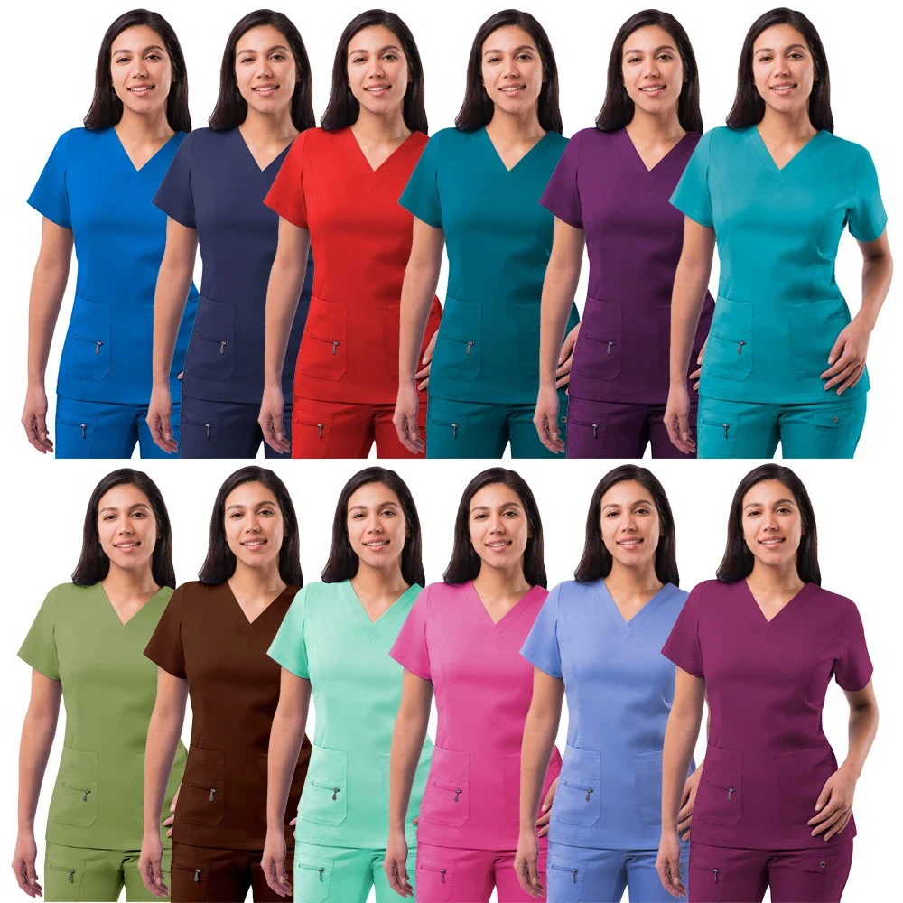 Summer Short-sleeved Beauty Pet Hospital Dental Operating Room Wash Clothes Shirt Doctor Nurse Work Uniform