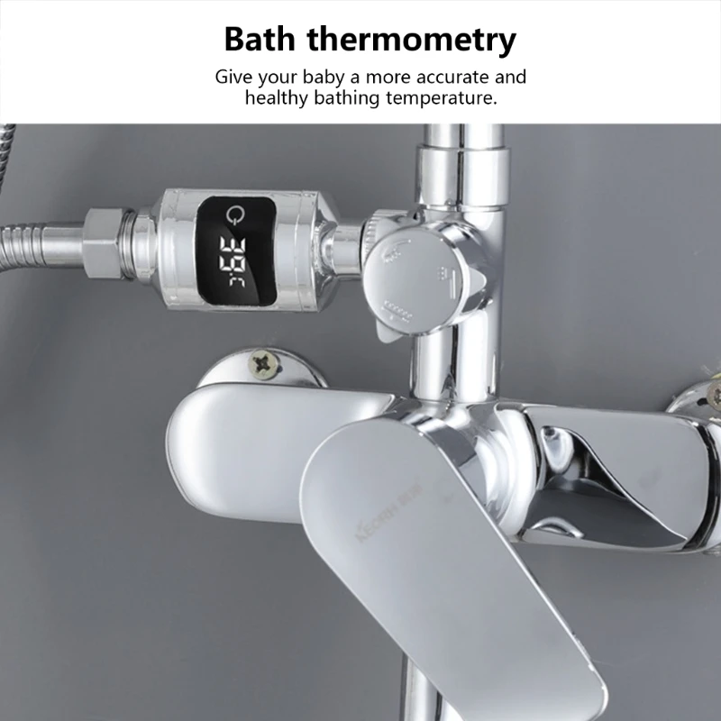 Tampilan LED Air Listrik Termometer Pancuran Air Rumah