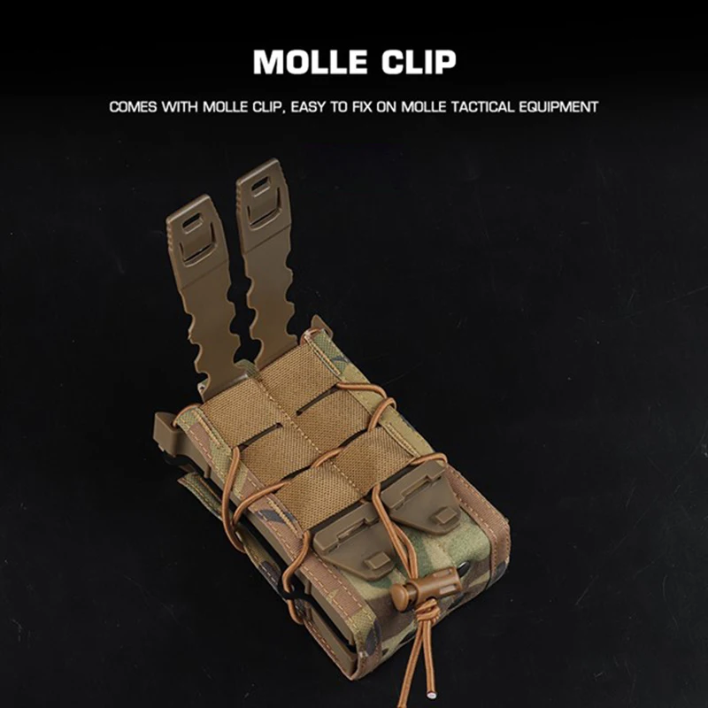 Tactical M4 Magazine Pouch Rifle Single Double Mag Pouch Holster MOLLE Belt Attach Mag Bag for AR-15 M4 M16 Magazines