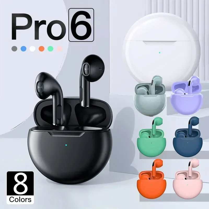 

TWS Pro6 earphones Bluetooth earphones with microphone 9D stereo Pro 6 wirelessBluetooth headset suitable for Xiaomi