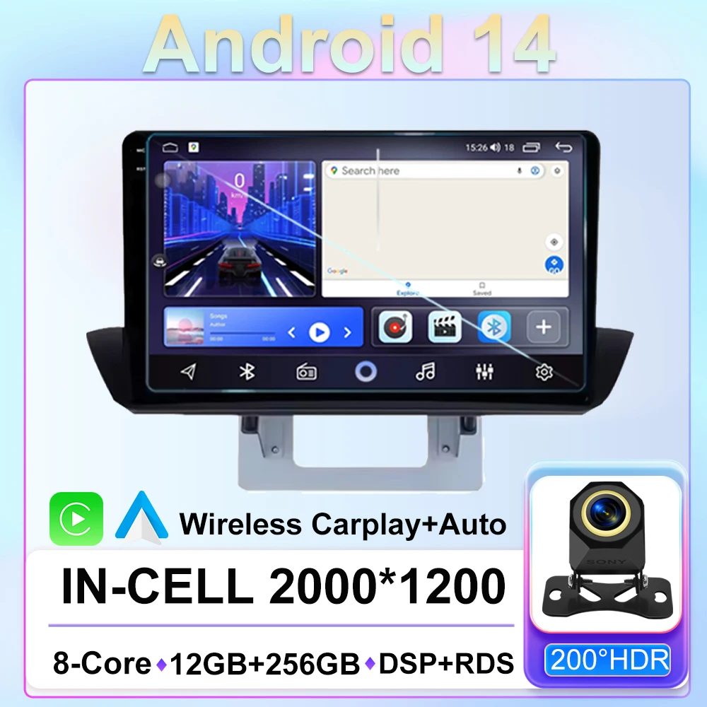 

Автомобиль для Mazda BT50 2012-2018 Android 14 авторадио стерео мультимедийный плеер GPS навигация 5G WIFI BT GLAD Carplay без 2 din DVD