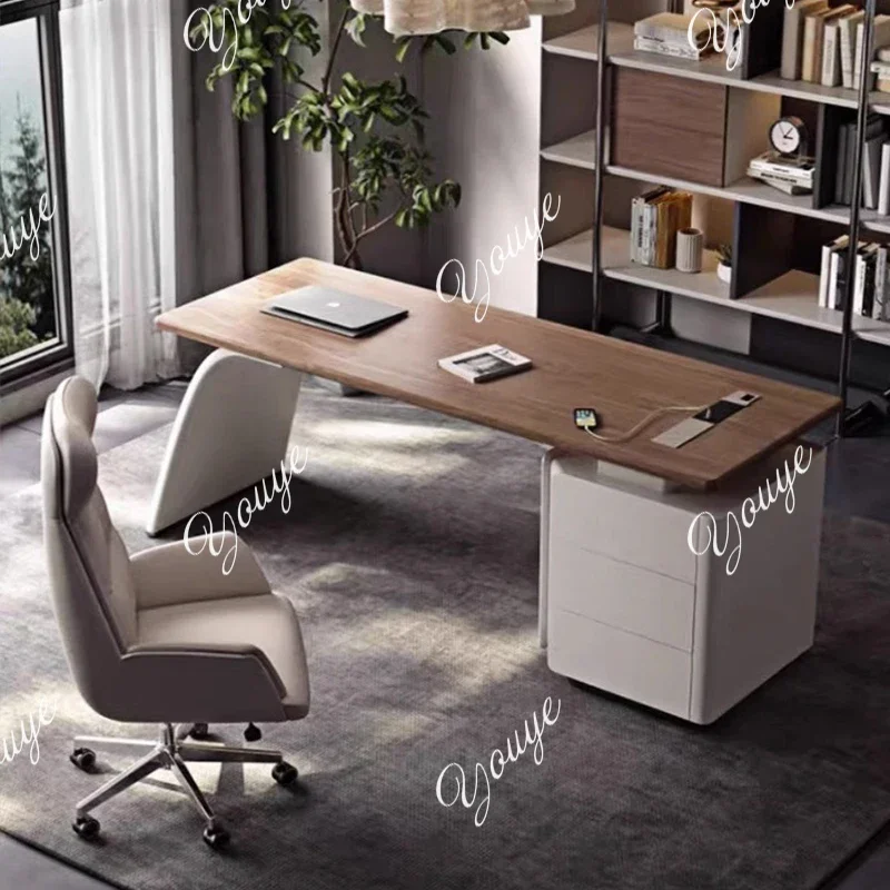 

63, письменный стол в средневековом стиле, домашний офис, компьютерный стол, письменный стол, светильник, роскошный современный простой французский стиль