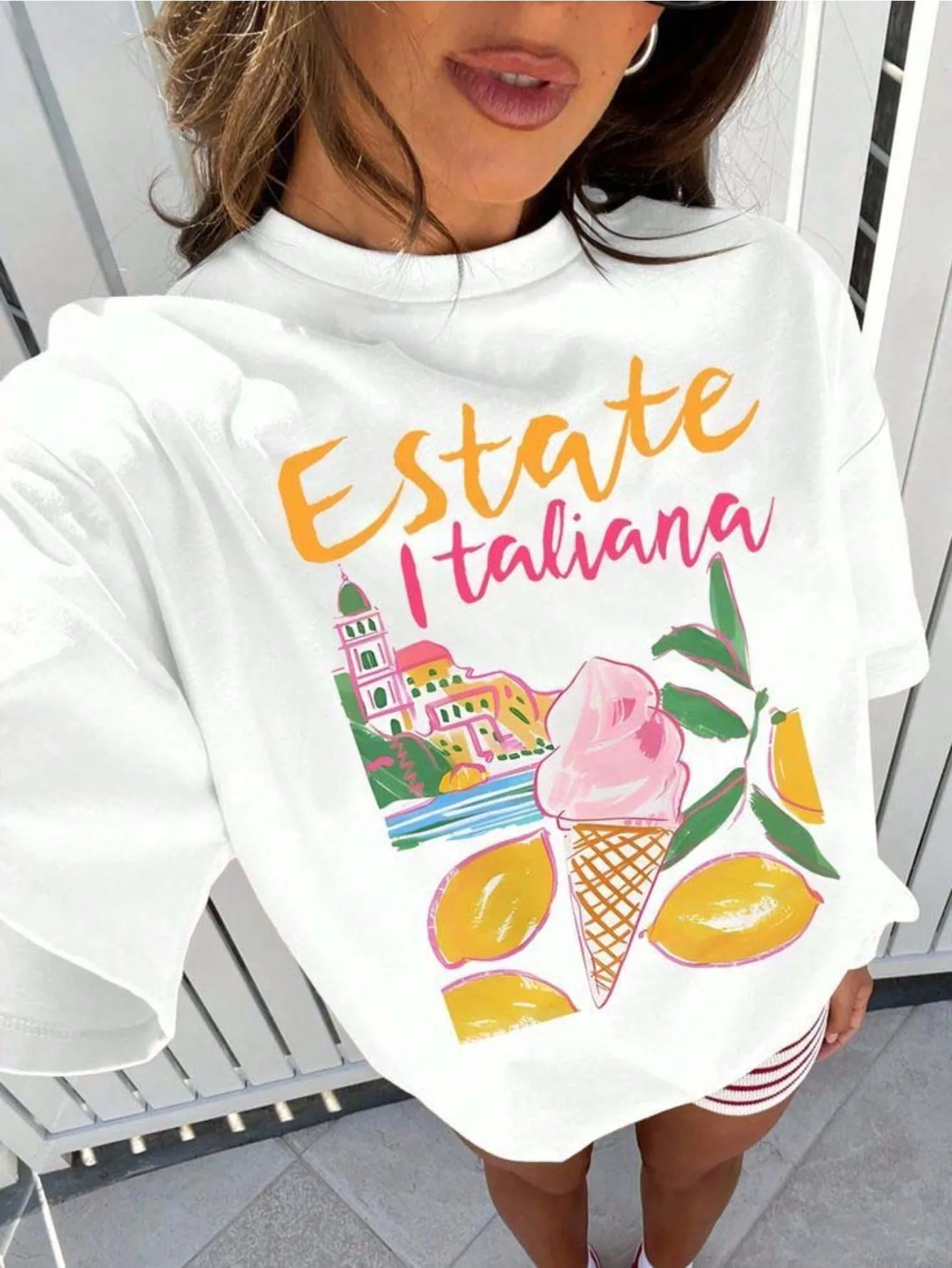 Retro Keep It 100 Graphic Tee Theme Park Epcot Style Short Sleeve Crewneck T-Shirt for Women Vintage Travel Aesthetic Summer Top