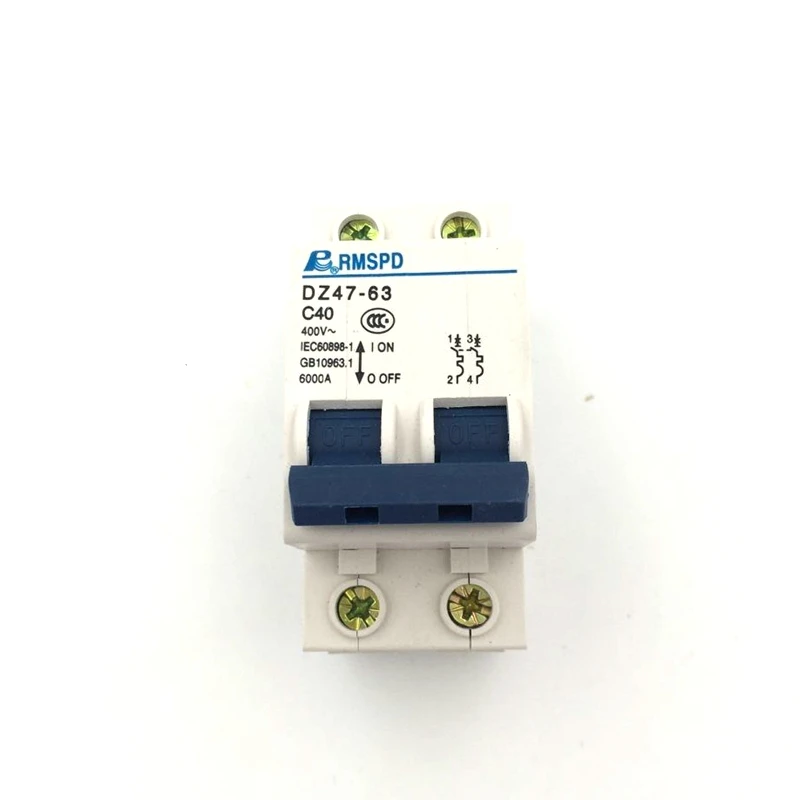 DZ47 2P 6A 10A 16A 20A 25A 32A 40A 63A  Circuit Breaker AC MCB Safety Breaker C Type C45