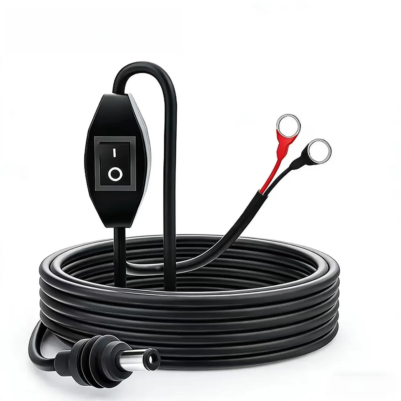 For Starlink Mini O-Ring Cable/Car Charger to DC Charging Cable 3M 18AWG Power Cable With Built-in Switch For Trucks Boats RVs