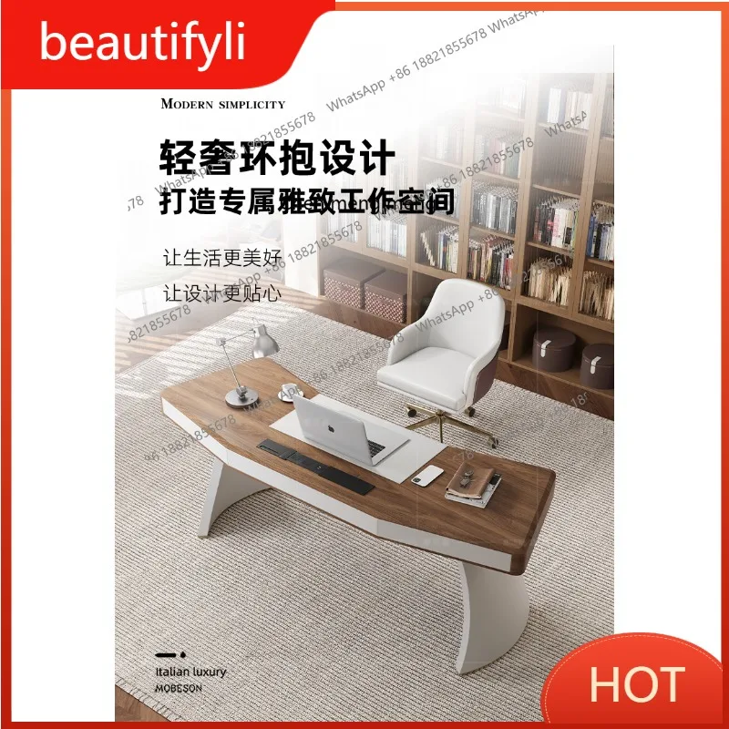 

A139 Italian light luxury desk, study desk, simple modern home living room, corner computer desk