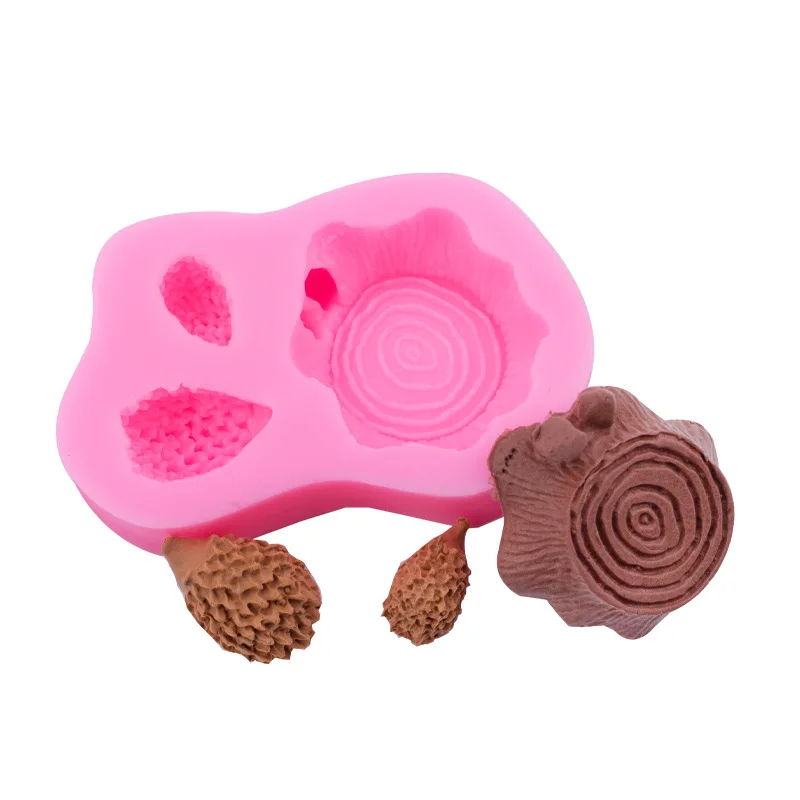 Three-Dimensional Stump Hedgehog Small Animal DIY Epoxy Base Silicone Mold Cartoon Polymer Clay Mould 15-479