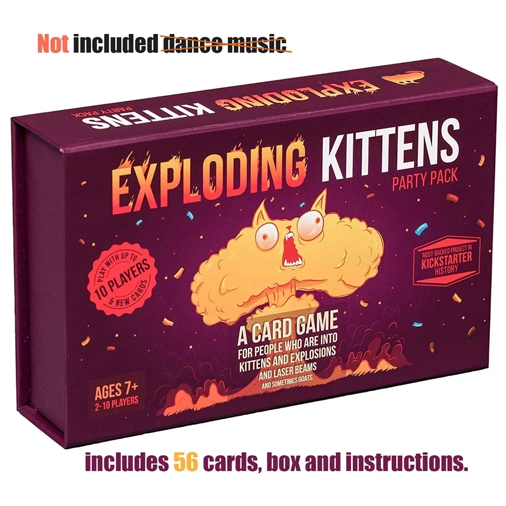 Exploding Kittens Party - A Russian Roulette Card Game, Easy Family-Friendly Party Games - Card Games for Adults, Teens