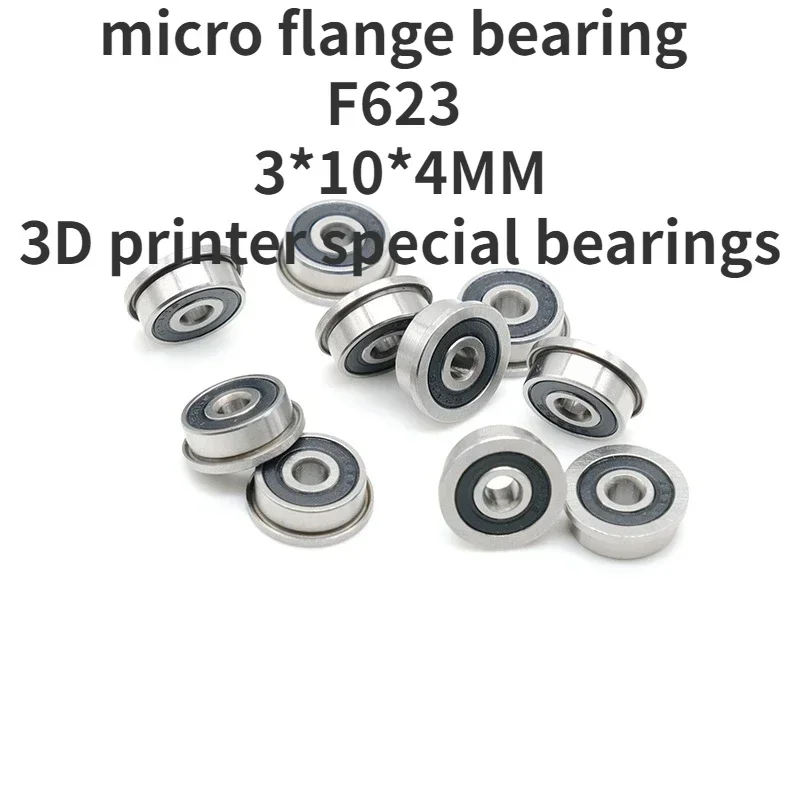 Factory direct supply micro flange bearing F623 with flange 3x10x4mm 3D printer special bearings