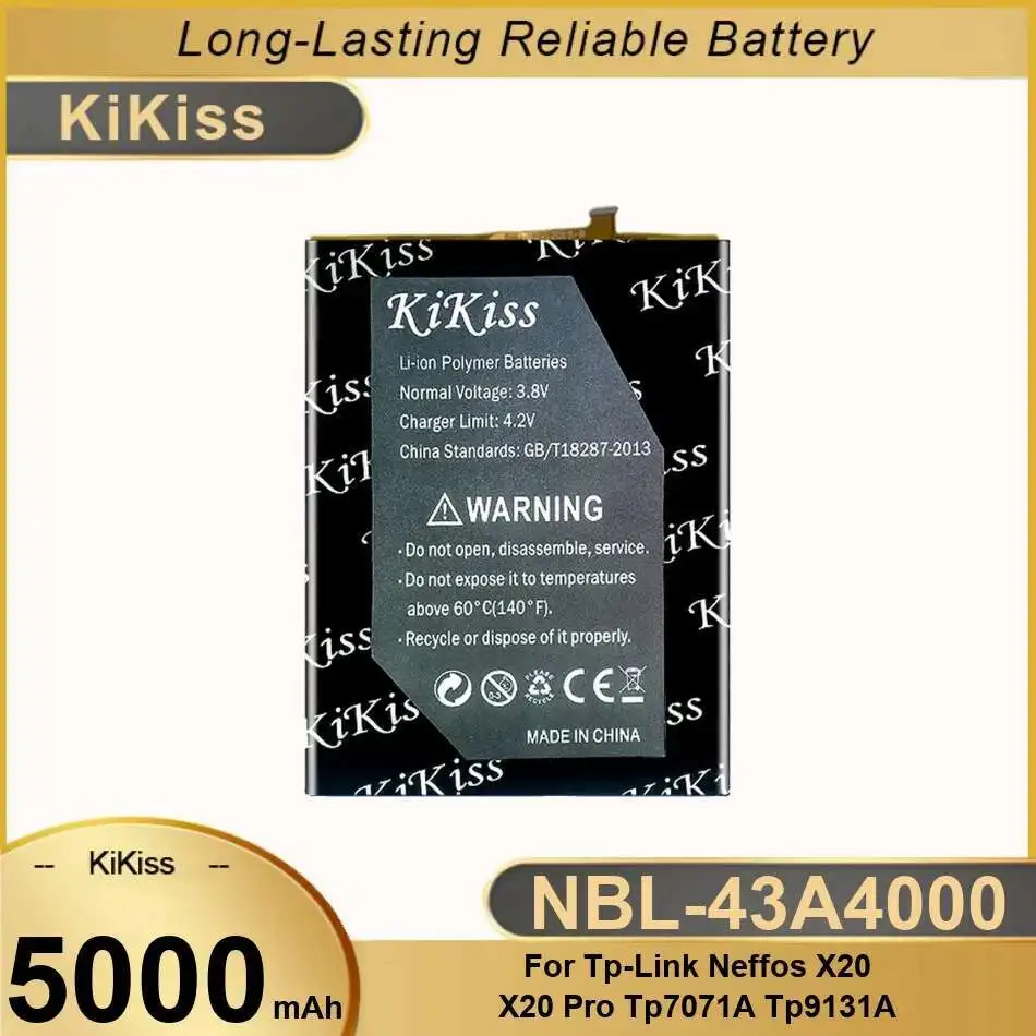 

Lightweight 5000Mah Mobile Phone Battery Nbl-43A4000 For TP-Link Neffos X20 Pro TP7071A TP9131A