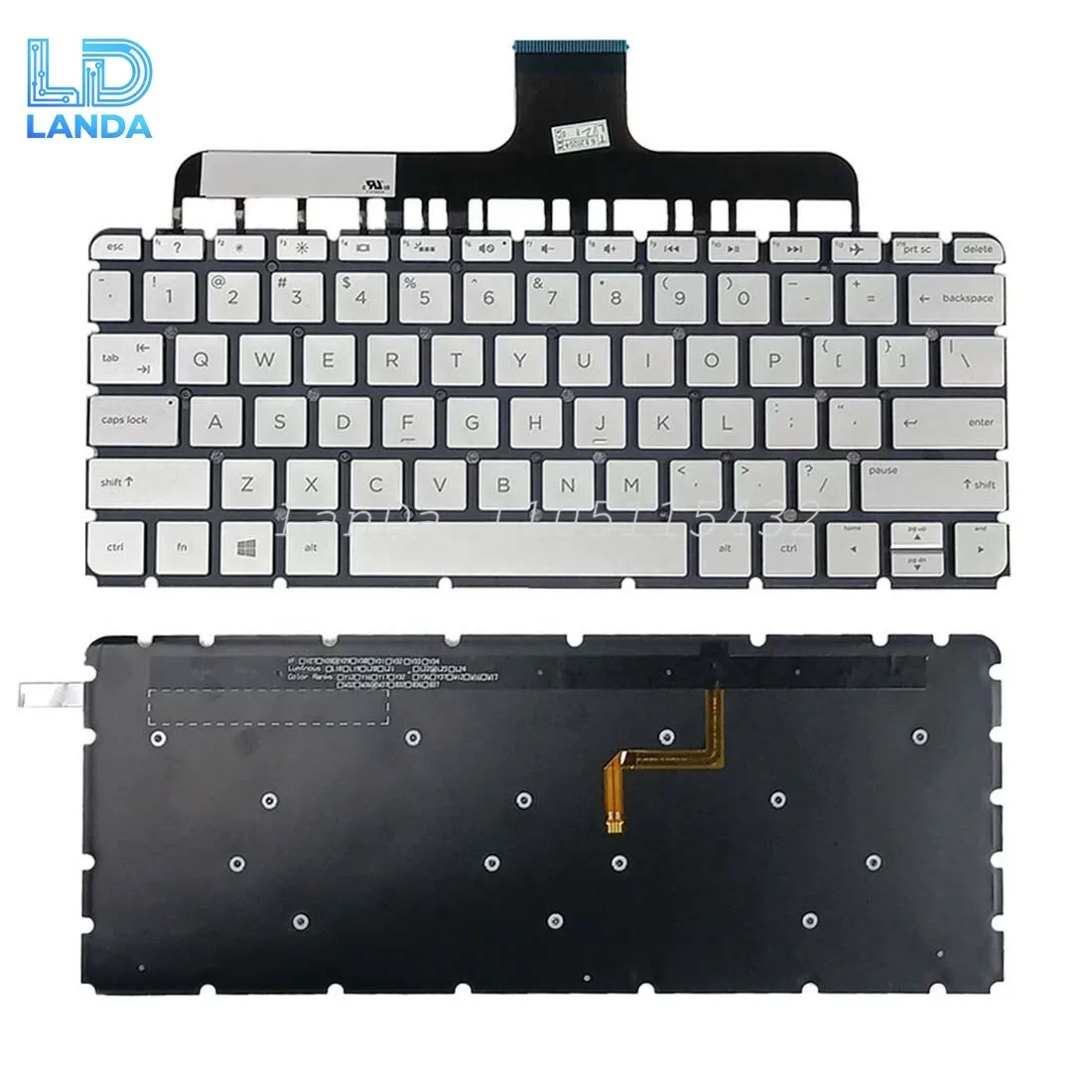 Laptop Keyboard For HP Envy 13-AB 13-ab016nr TPN-I127 White Golden US Backlit