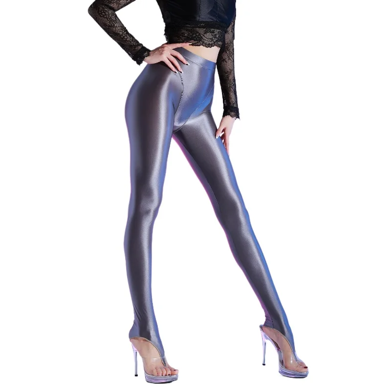 Women's Stockings Sherbin Shiny Glossy Pinch Toe Leggings 80d Sexy High Waisted Tights Ultra Elastic Pantyhose High Socks