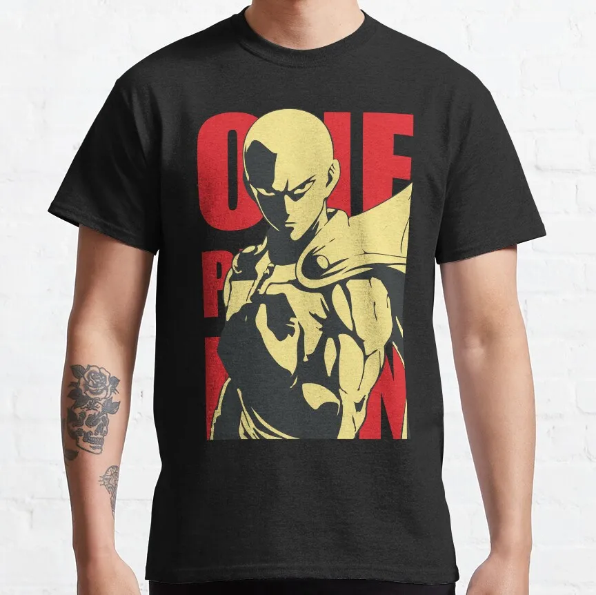 

ONE PUNCH-MAN Saitama the strongest man alive Funny japan manga Anime t shirt 100% cotton printed men's clothing plus size tee