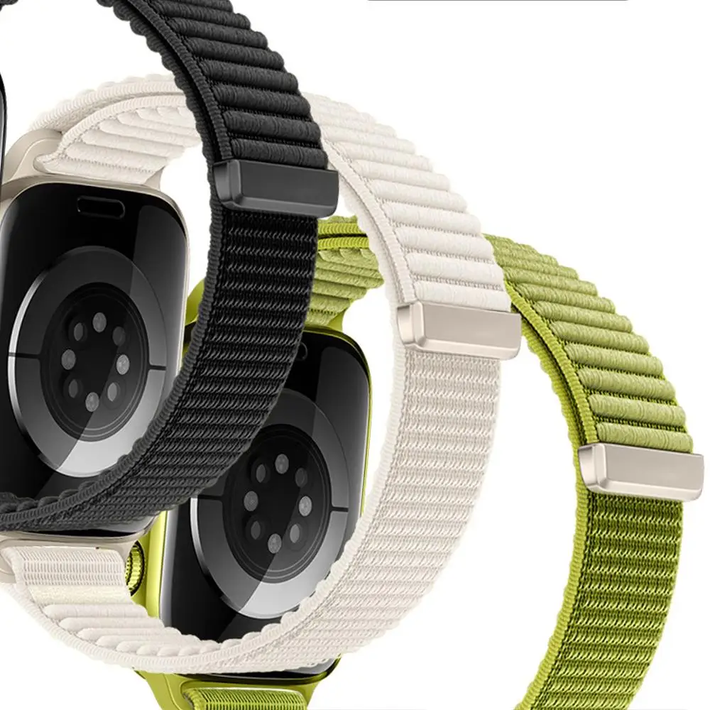 Плетеный нейлоновый ремешок LOOP для Apple Watch Bands ultra2 se 10 9 8 7 6 5 Браслет correa iwatch 44 мм 40 мм 46 42 45 49 мм ремешки