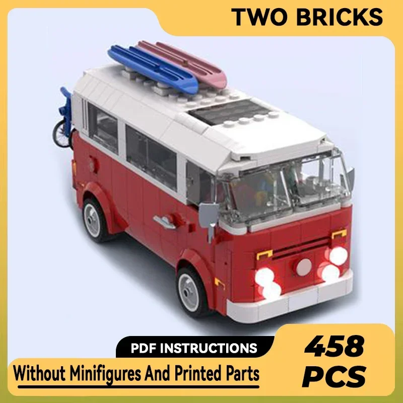 Moc Building Bricks City Car Model T2 Microbus Minivan Camper Technology Modular Blocks Gifts Christmas Toys DIY Sets Assembly