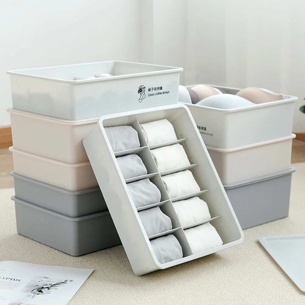 صندوق تخزين للملابس الداخلية الجوارب المنظم البلاستيك مقصورة درج البرازيلي سراويل الحاويات تكويم خزانة المنظم