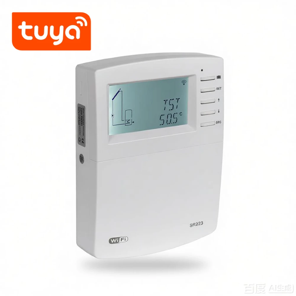 Tuya App Solar Water Heater System Controller SR223 Parameter Temperature Set T0 T1 T2 T3 R1 R2 Pump Tank Collector Set