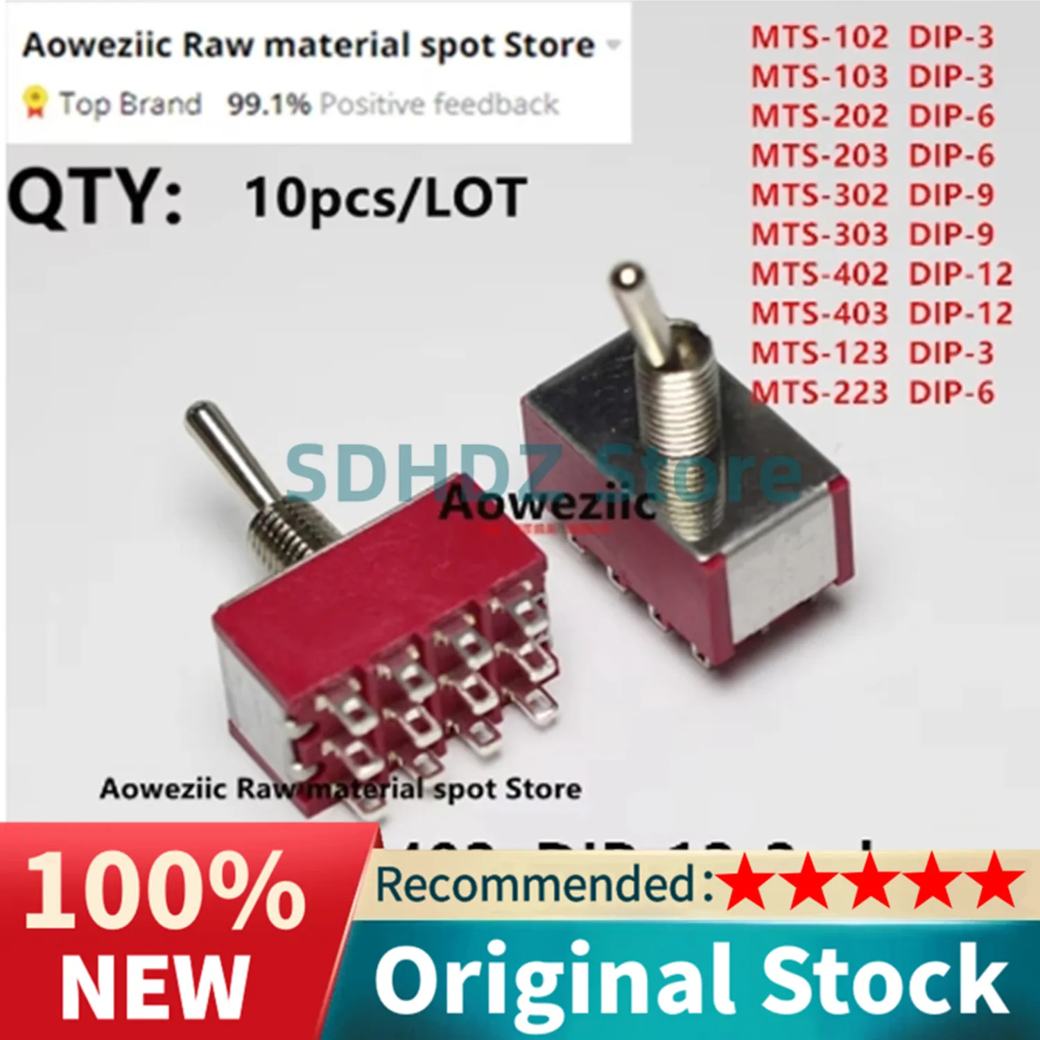 10PCS 100% New MTS-102 MTS-103 MTS-202 MTS-203 MTS-302 MTS-303 MTS-402 MTS-403 MTS-123 MTS-223 Button Switch Power Supply