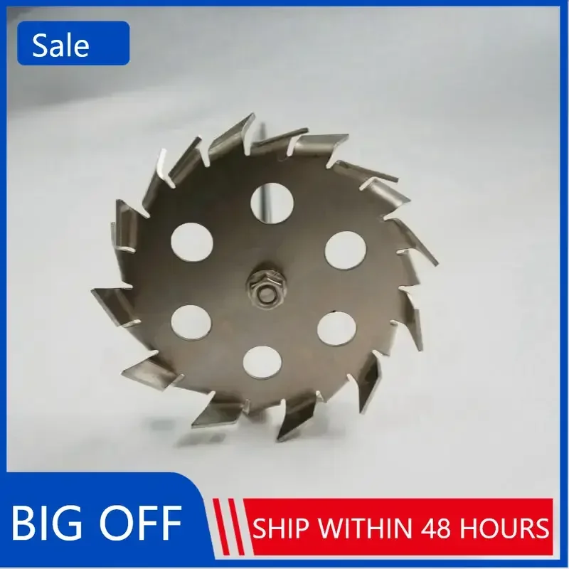 

1pcs DIA 50mm to 180mm Stainless Steel Saw Tooth Type Dispersion Stirring Plate with Diversion Hole, Lab Stirrer Rod with Nut
