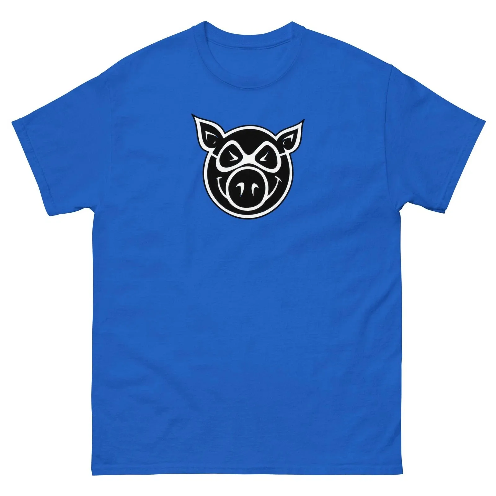 Pig Skateboard Wheels Logo T-Shirt mit Grafikdruck, hochwertiger Luxus-Unisex-Stil für Männer und Frauen – Detail 3