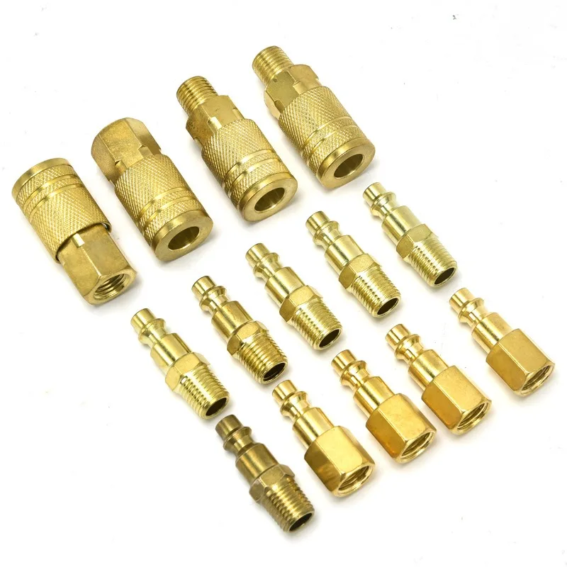For 1/4 NPT Air Compressor Quick Connect Fitting 14Pcs Male Female Coupler