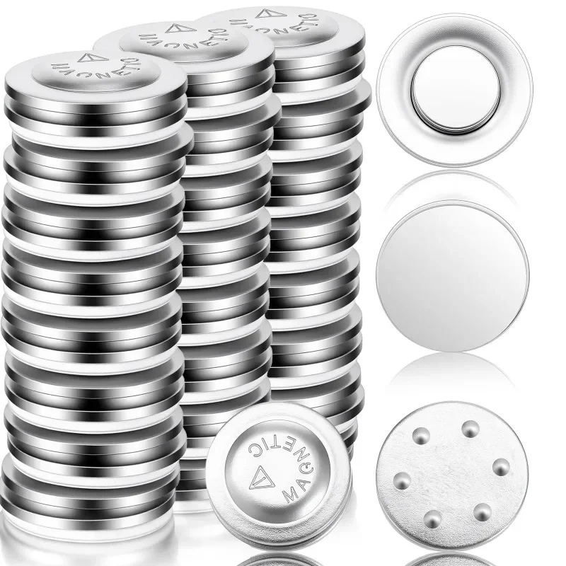 15mm/17mm/20mm Round Badge Magnets Magnetic Name Tag Holders Set of 100 for Securely Attaching ID Cards Labels Signs