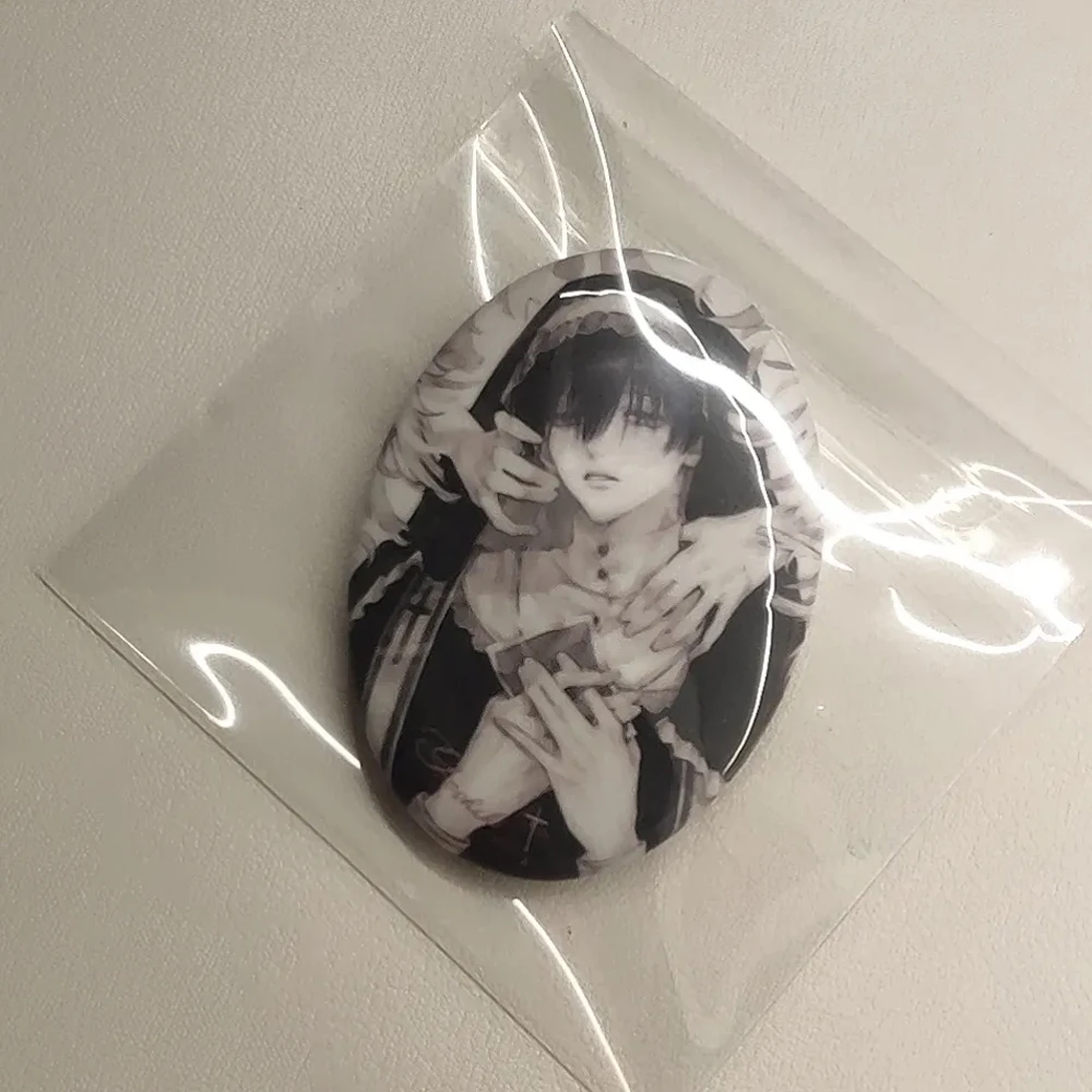 Anime The Summer Hikaru Died Yoshiki Tsujinaka Cospaly Badge Tinplate Pins Unisex Brooches Backpack Decoration Halloween Prop