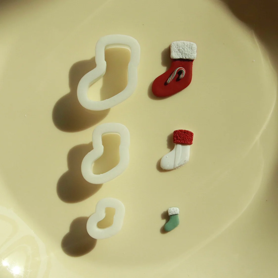 Weihnachten Weihnachtsmann/Elch/Glocke/Mistelzweig/Socken/Cruch Form Mini Ton Schneiden Form Ton Schneider für DIY Schmuck Anhänger Herstellung – Detail 7