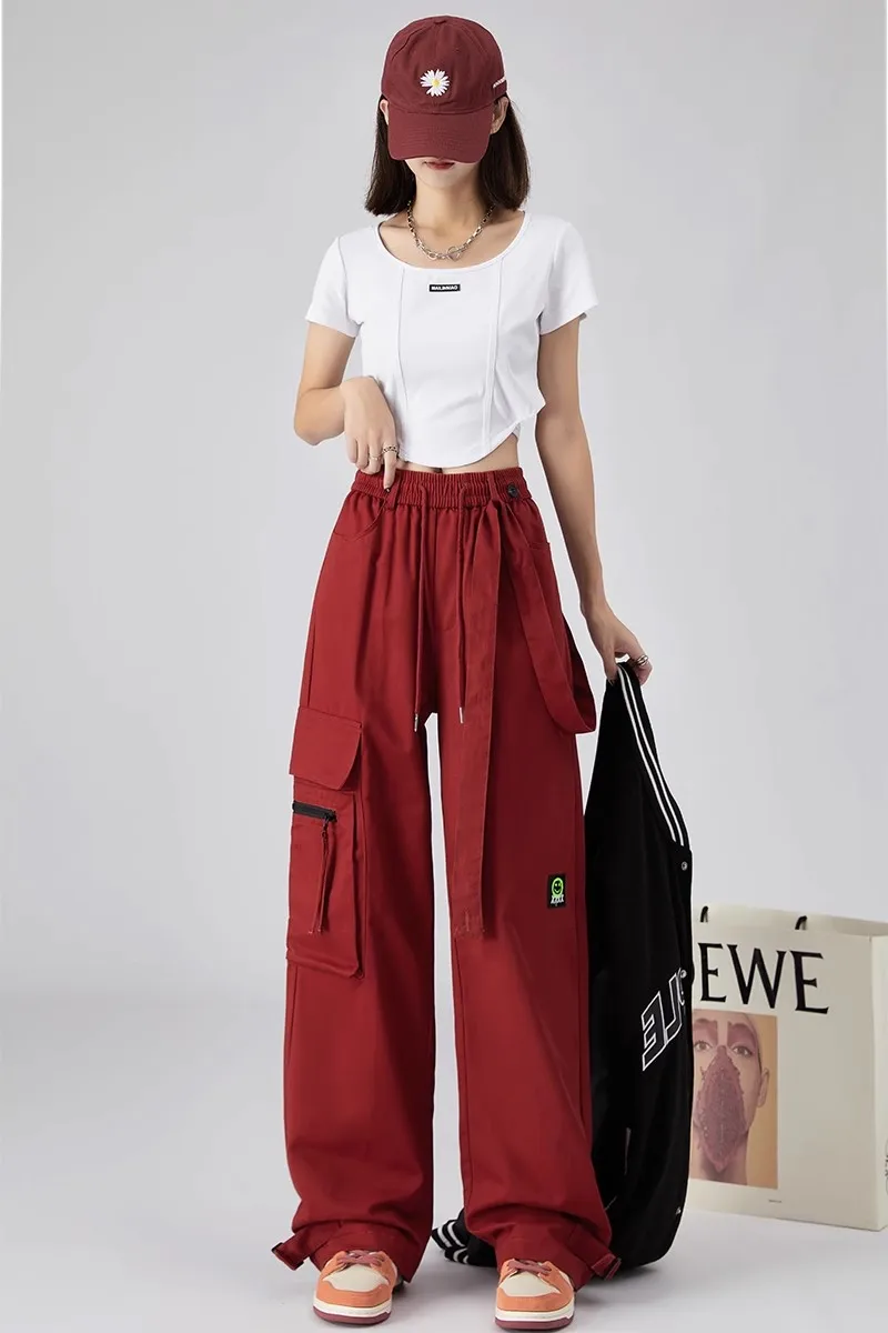 

2024 new loose casual dopamine j classic and good-looking casual work pants summer wide leg pants quick drying sports pants