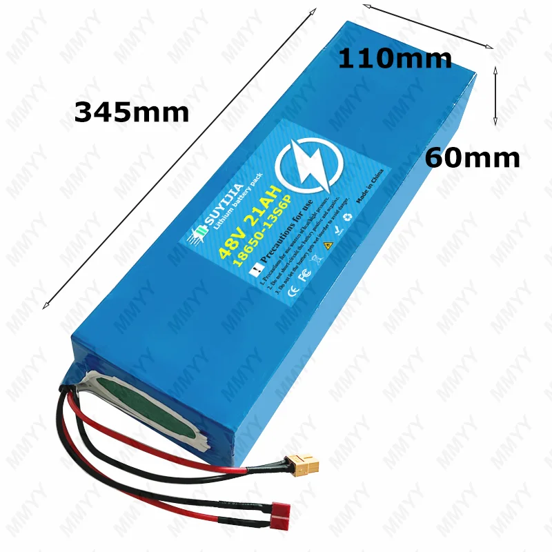 48V 21Ah 13S6P Lithium battery pack 18650 21000mAh with 30A BMS protection plate suitable for Citycoco electric scooter battery