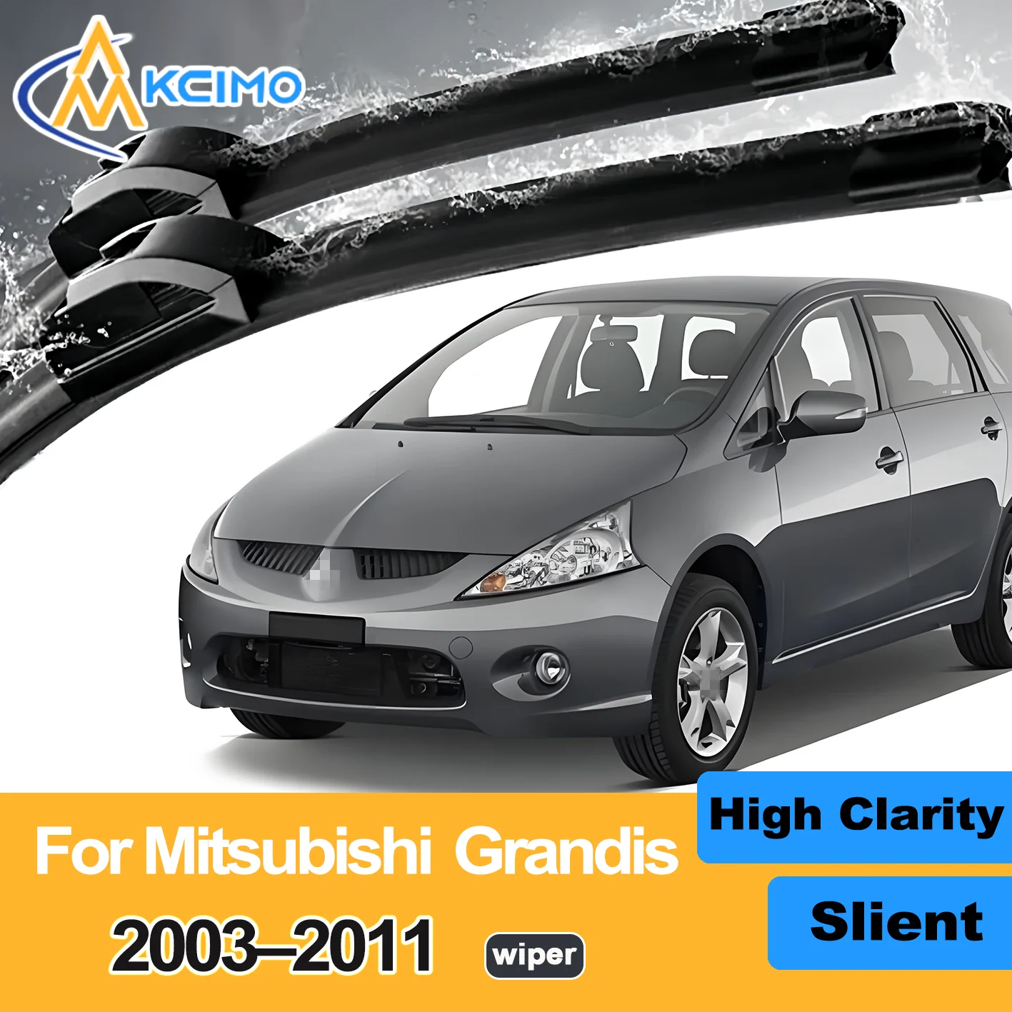 

2PCS New Front Windshield Wiper Blade for Mitsubishi Grandis NA/BA 2003-2011 Mitsubishi Space Wagon (Thailand) Front Windshield