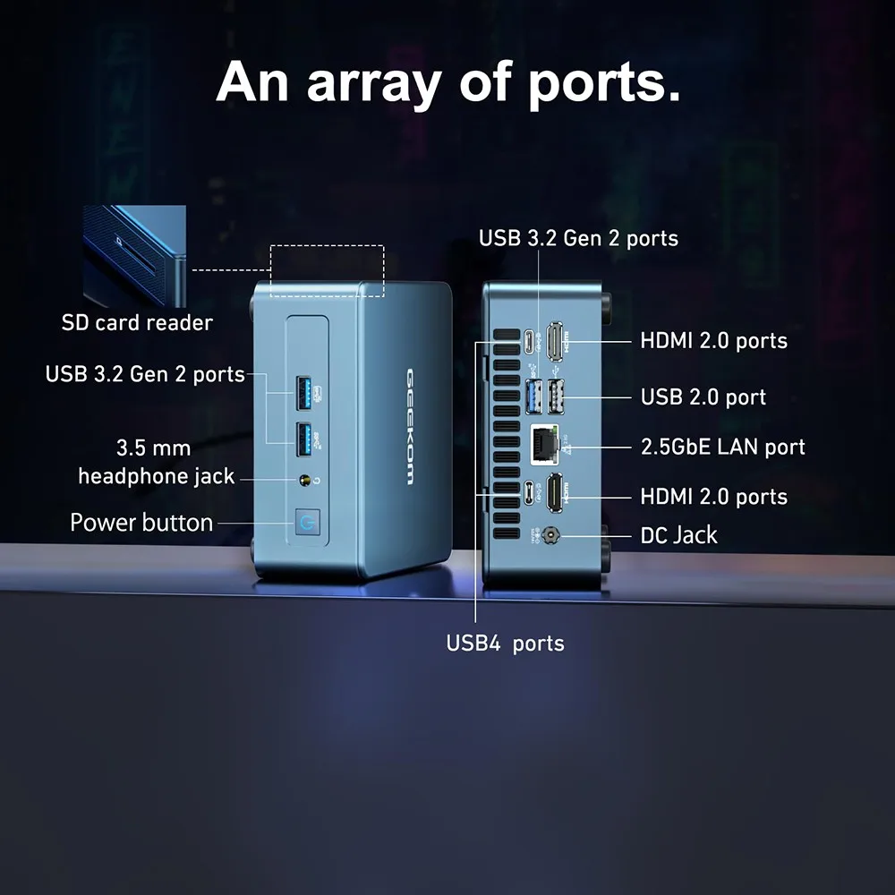 GEEKOM IT13 Mini PC, Intel Core i7-13620H 10 Cores Up to 4.9GHz, 32GB RAM 1TB SSD, WiFi 6E Bluetooth 5.2, Quad-Display Support