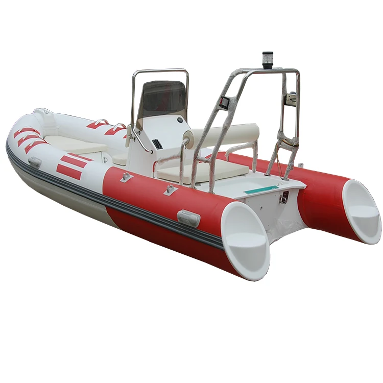 CE Certified China - Made Rib Boat Fiberglass Hull PVC Hypalon Inflatable Fishing/Rowing/Lake Boat Outboard Motor