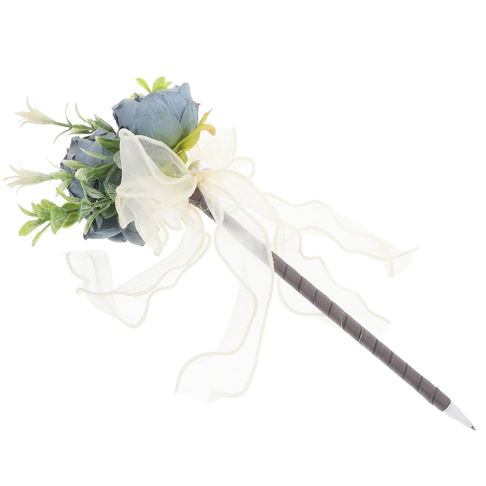 

Black Ink Rose Ballpoint Pen Artificial Flower Shaped Elegant Writing Instrument for Valentine's Day Teachers Day Weddings