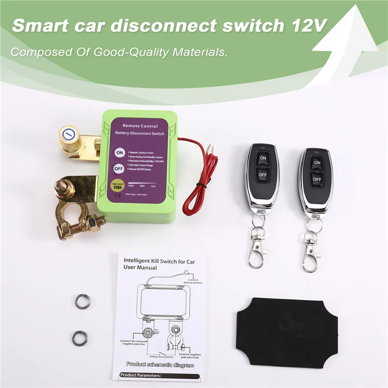 

Automatic Power Off Switch 12V 240A–Smart Battery Disconnect For Car Boat Systems