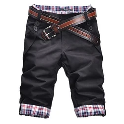 Cotton Men's Shorts Summer Mens Shorts Casual Slim Fit Men Streetwear Cargo Shorts Man Clothes Knee Length Asian Size 3XL