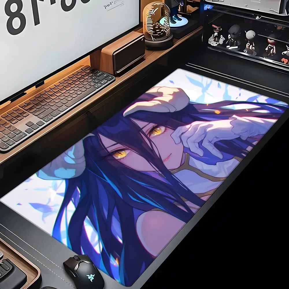 

OVERLORD Albedo Anime Mouse Pad Gaming Mousepad Abstract Large 900x400x5mm MouseMat Gamer XXL Mause Carpet PC Desk