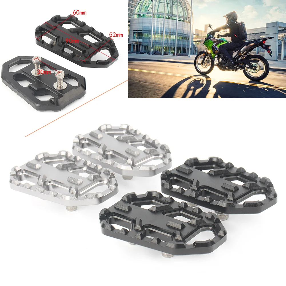 CNC Aluminum Wide Foot Pegs Footrest For Kawasaki VERSYS-X300 2017-2018 & VERSYS 650 VERSYS 1000 2015 2016 2017 2018 2019