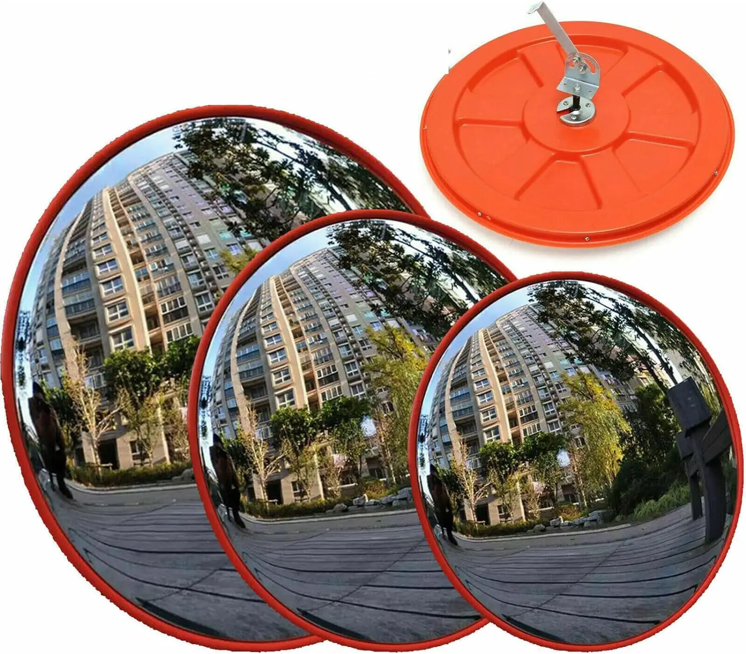 Convex Mirror Road Traffic Safety Mirror Unbreakable 130 Degree Wide Angle Blind Spot Car Parking Security Curved +Bracket Screw