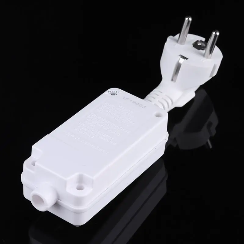 Eu Standard Plug 16A Water Heater Leakage Protector Air Conditioner Anti-leakage Wiring Type Corded Plug White