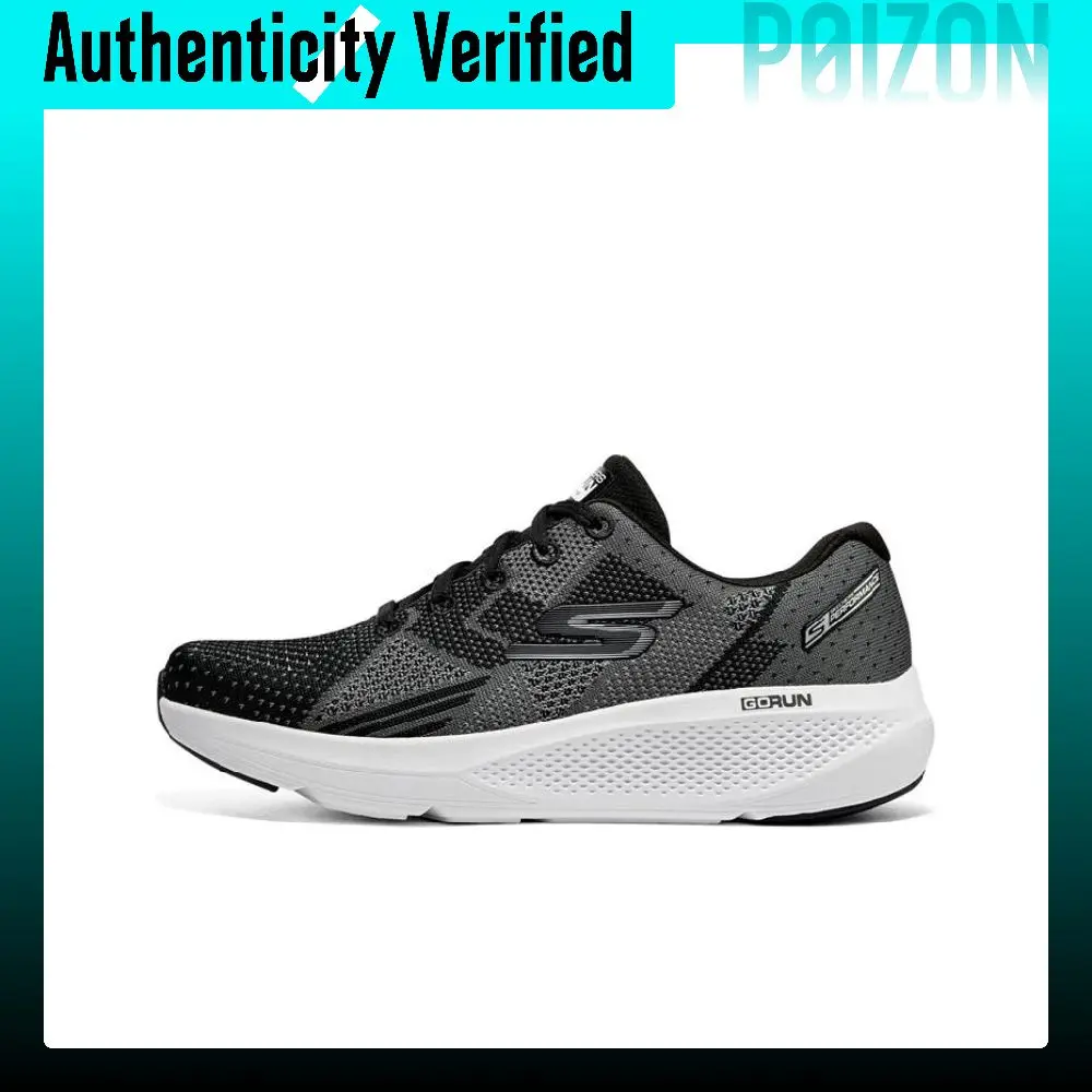 Skechers GO RUN Elevate Running Shoes Men's Low-top Black/White 220330-BKGY
