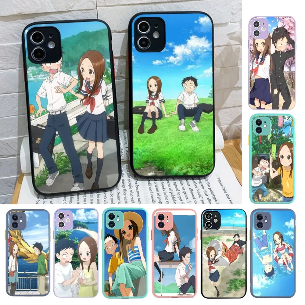 

Karakai Jozu No Takagi San Phone Case For IPhone 14 11 12 13 Mini Pro Max 8 7 Plus X XR XS MAX Translucent Matte Cover