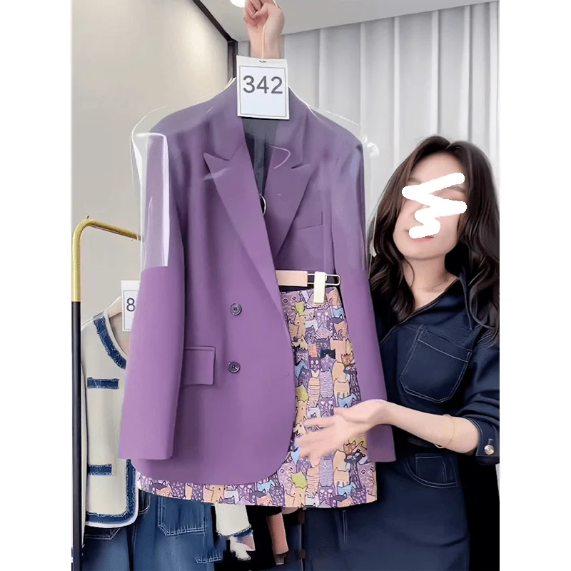

Elegant Spring Autumn Women's Suit Set High Waist Floral Print Skirt And Jacket Two Piece Ensemble Fashionable plus Size