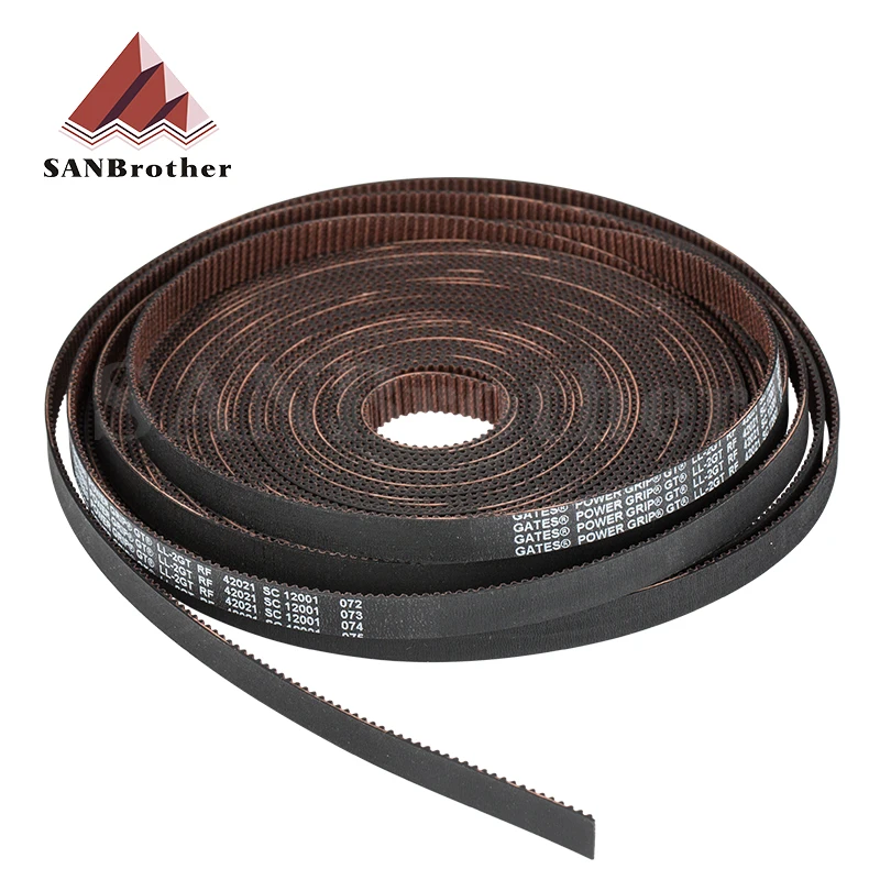 بوابات GT LL-2GT RF 2GT 2MGT مفتوحة متزامن مؤقت اشتعال عرض 3/6/9/10/12/15 مللي متر المطاط منخفضة الغبار منخفضة الاهتزاز VORON طابعة ثلاثية الأبعاد