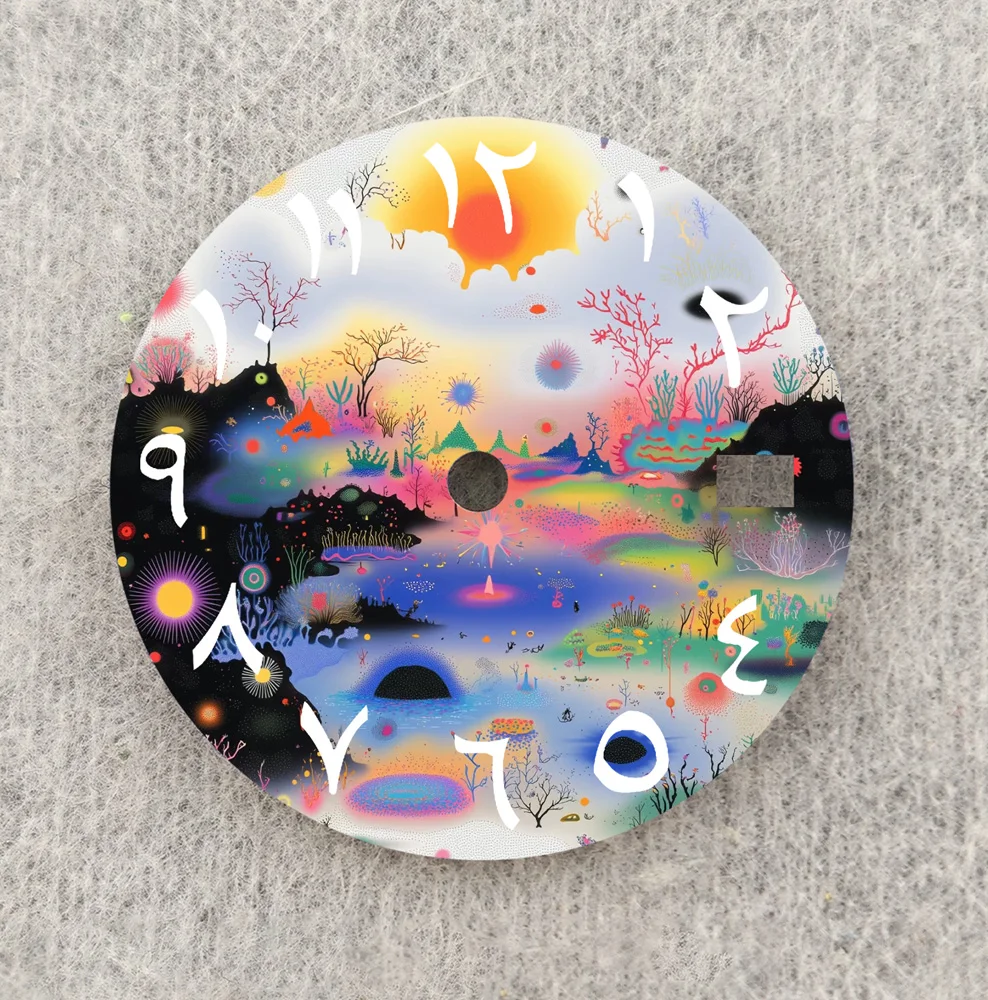 NH35 다이얼 3D 패턴 다이얼, 아라비아 숫자 다이얼, NH36 다이얼, NH35/36 무브먼트 워치 부품 교체 맞춤형 다이얼, 28.5mm