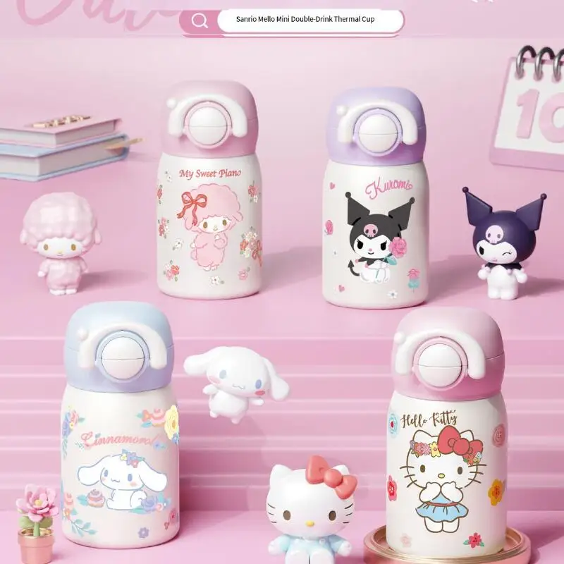 

Sanrio Hello Kitty Kuromi Cinnamoroll Hot Water Cup Cold Drink Cup Portable Outdoors Cute Student Good-Looking Campus Kawaii