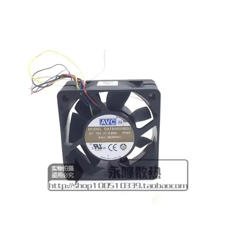 

Original 60 * 60 * 25MM DATB0625B2U 12V 0.60A 6CM 4-wire server chassis Cooling fan